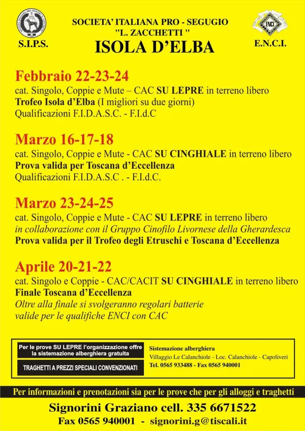 Trofeo Isola d'Elba - Prove CAC su lepre
