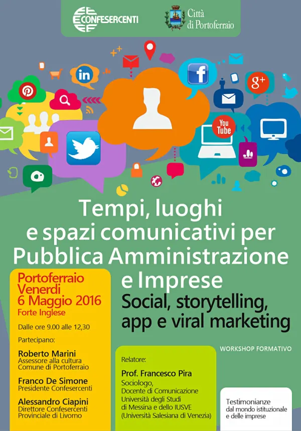 Workshop formativo - Tempi, luoghi e spazi comunicativi per Pubblica Amministrazione e Imprese
