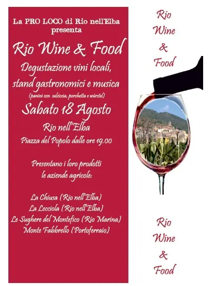 "Rio Wine & Food", degustazione di vini locali, enogastronomia e musica