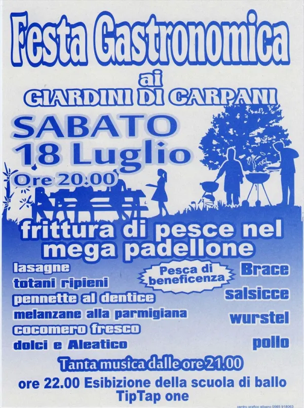 Festa gastronomica ai Giardini di Carpani