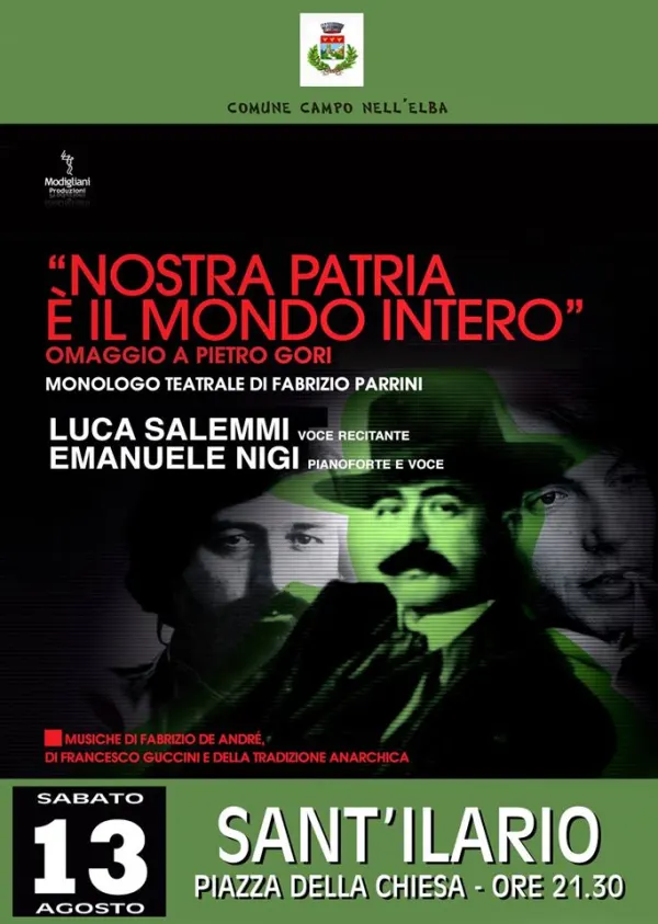 "Nostra patria è il mondo intero" Omaggio a Pietro Gori