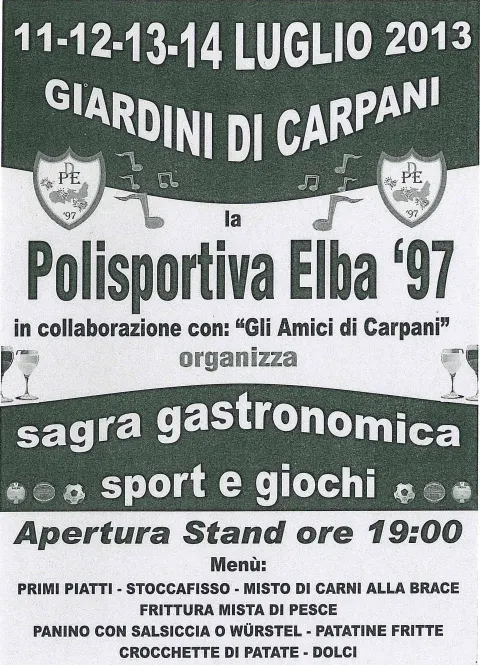 Sagra Gastronomica con Polisportiva Elba '97