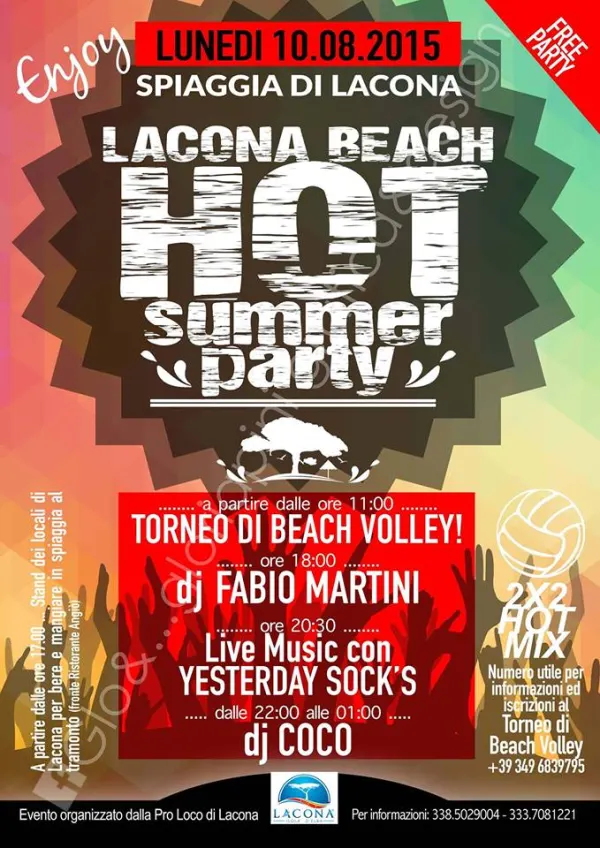 Lacona Beach Hot Summer Party - rinviata