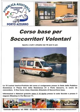 Corso base per soccorritori volontari