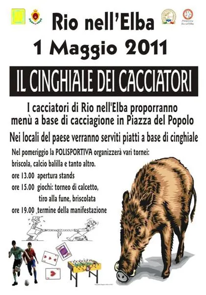 Festa del I Maggio a Rio Elba con "Il CINGHIALE DEI CACCIATORI"