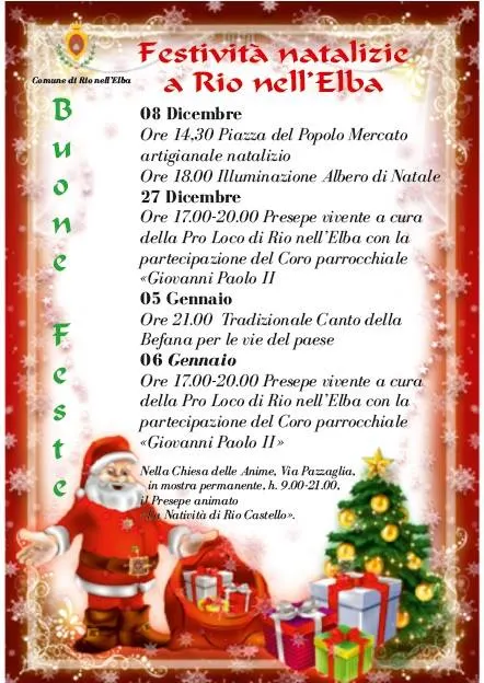 Festività natalizie a Rio nell'Elba