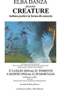 CREATURE ballata poetica in forma di concerto
