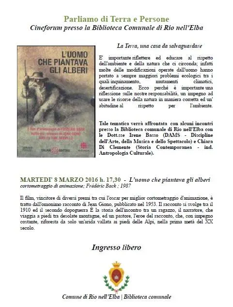 Parliamo di Terra e persone - L'uomo che piantava gli alberi