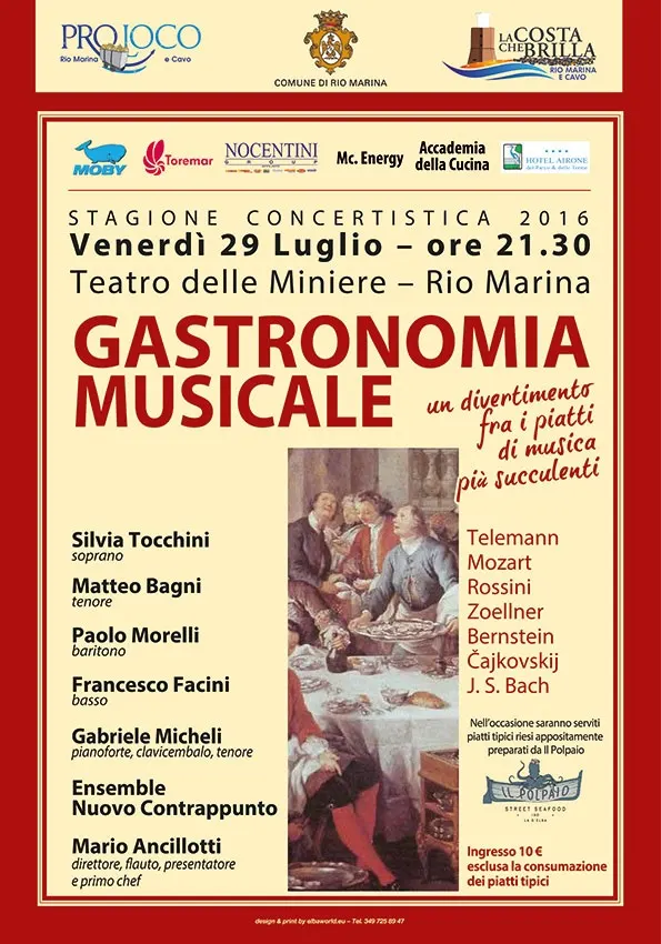 Stagione concertistica 2016- Gastronomia musicale