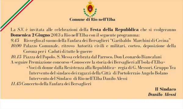 "Festa della Repubblica" 2 Giugno 2013 a Rio nell'Elba