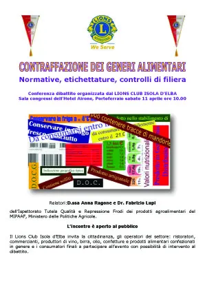 CONTRAFFAZIONE DEI GENERI ALIMENTARI