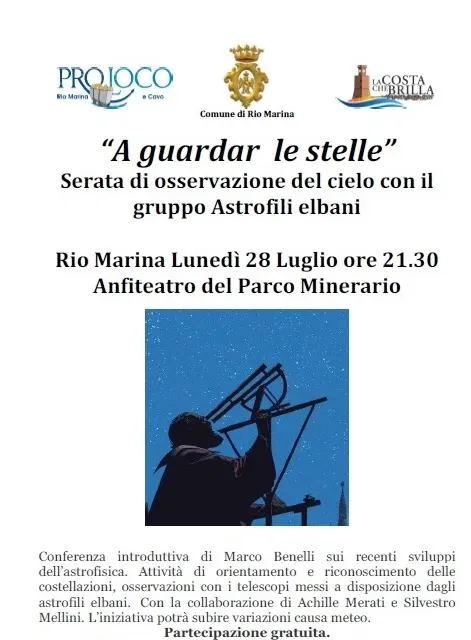 "A guardar le stelle", serata con il gruppo Astrofili elbani