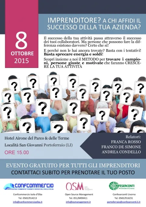 Imprenditore? A chi affidi il successo della tua azienda? - Seminario per una gestione vincente delle risorse umane