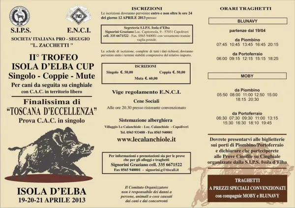Trofeo Isola d'Elba - Prove CAC su Cinghiale
