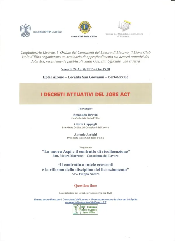 I DECRETI ATTUATIVI DEL JOBS ACT