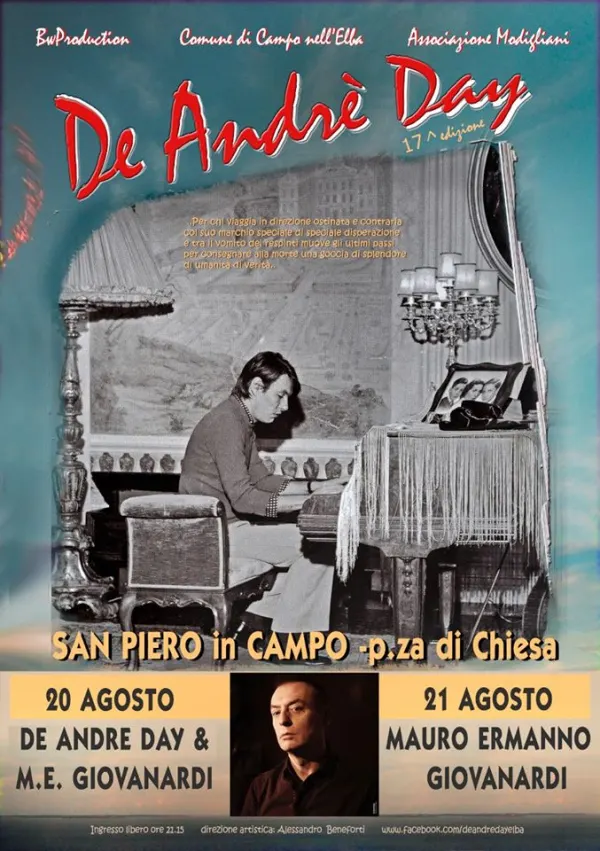 DE ANDRE' DAY 17^ edizione - 20 e 21 agosto a San Piero