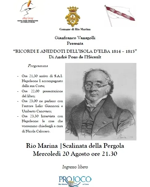  "Ricordi e aneddoti dell'Isola d'Elba (1814-1815)" di André Pons de L'Hérault. Presentazione libro a cura di G.Vanagolli 