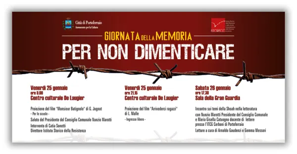 Iniziative del Comune di Portoferraio per il Giorno della memoria
