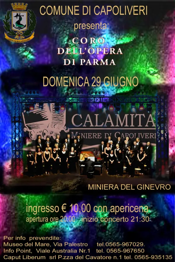 Coro dell’Opera di Parma in concerto alla Miniera del Ginevro e apericena