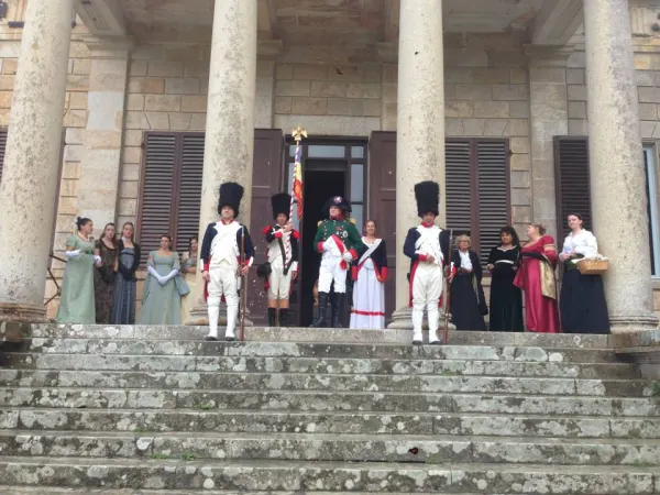 Animazione con figuranti presso le residenza napoleoniche