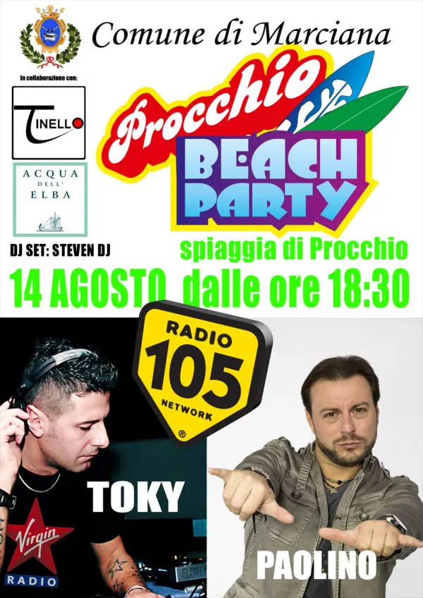 Beach Party a Procchio con Radio 105