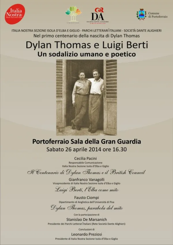"Dylan Thomas e Luigi Berti"- Centenario della nascita di Dylan Thomas