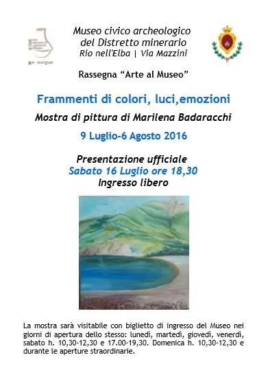 “Frammenti di luci, colori, emozioni”- Mostra di pittura di Marilena Badaracchi