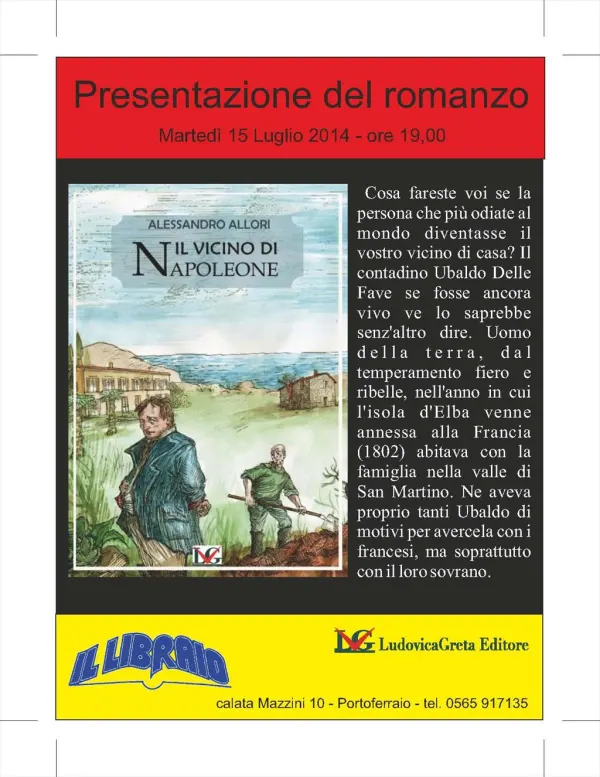 Presentazione del romanzo 'Il vicino di Napoleone'