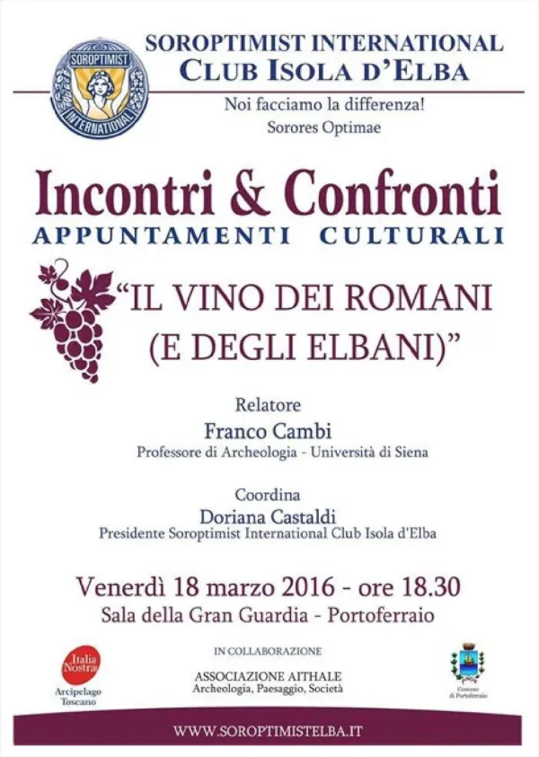 Incontri & Confronti "Il vino dei romani (e degli elbani)"