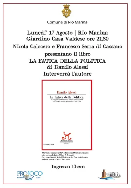 Presentazione libro "La Fatica della Politica"di Danilo Alessi