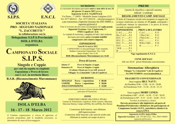 Campionato Sociale S.I.P.S. Singolo e Coppie