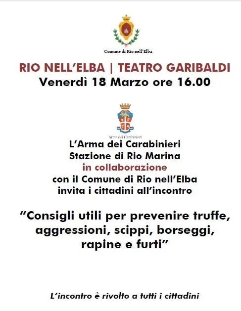 Incontro con l'Arma dei Carabinieri