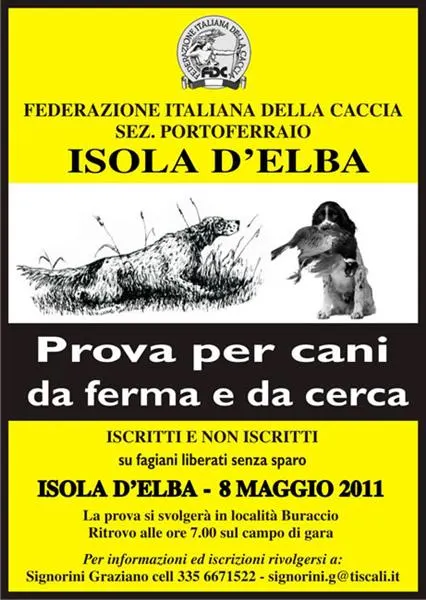 Prova per cani da ferma e da cerca