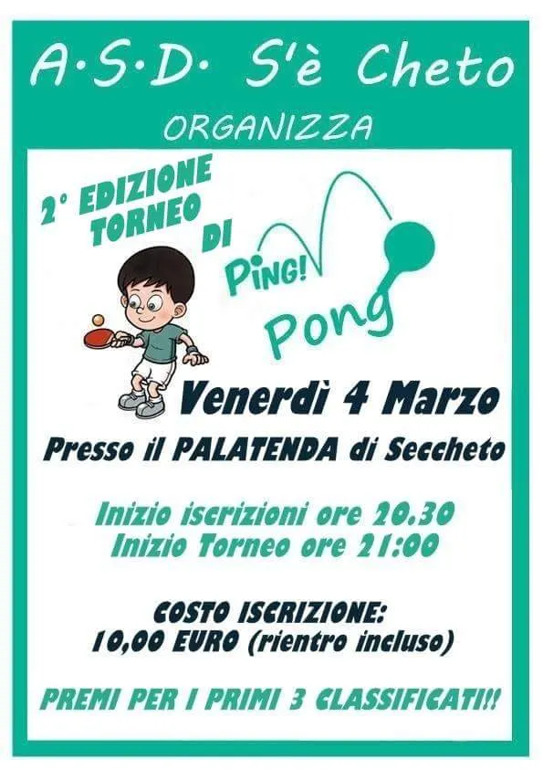 2° edizione Torneo di Ping Pong