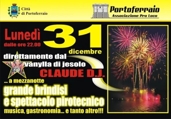 Grande brindisi e spettacolo pirotecnico di fine anno