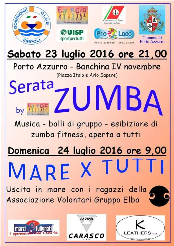 Serata Zumba e Mare per tutti