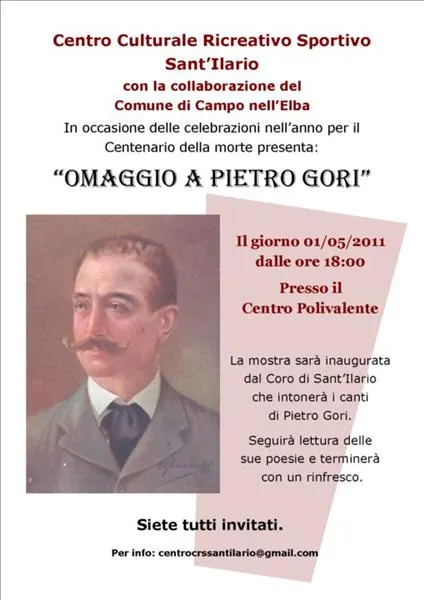 Omaggio a Pietro Gori - Mostra fotografica, canti e poesia