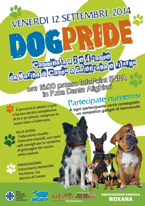 DOGPRIDE 2014 - Camminata a 2 e 4 zampe da Marina di Campo a Galezana