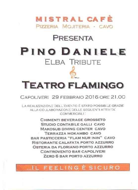 PINO DANIELE ELBA TRIBUTE