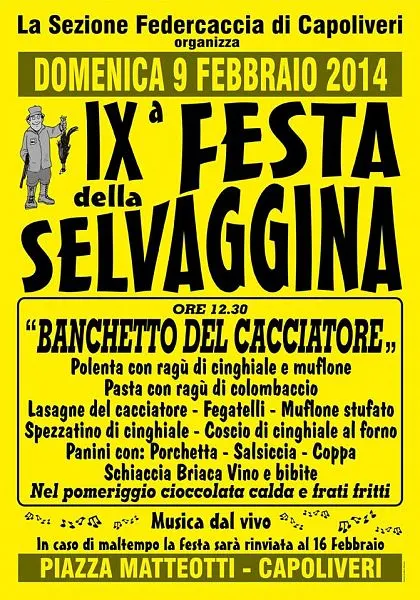 IX Festa della Selvaggina- "Banchetto del cacciatore"