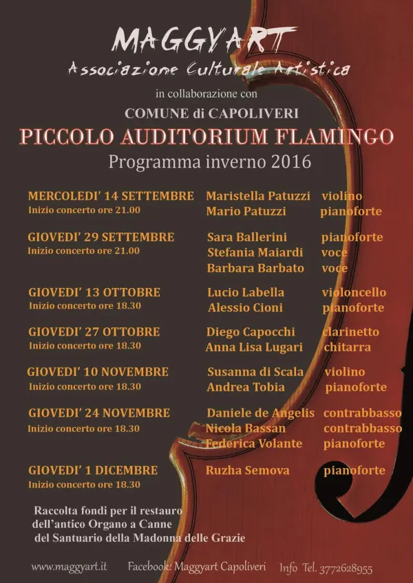 Programma Invernale 2016 – Piccolo Auditorium Flamingo di Capoliveri