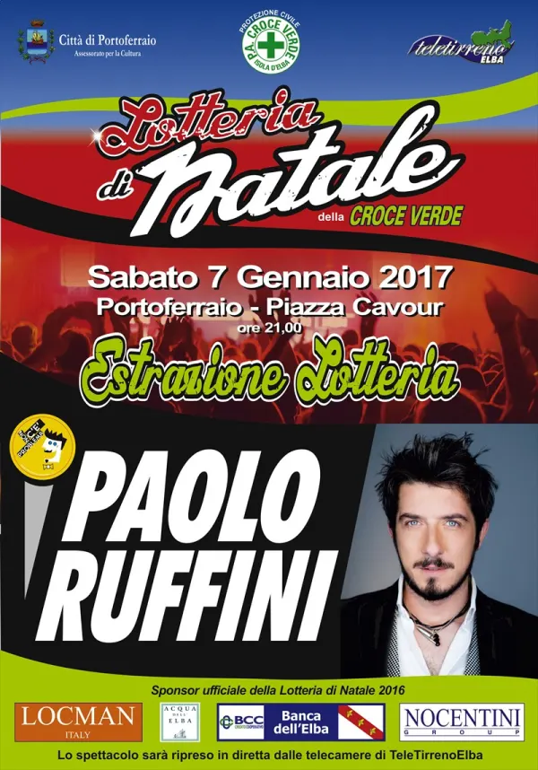 Paolo Ruffini alla Lotteria di Natale della Croce Verde