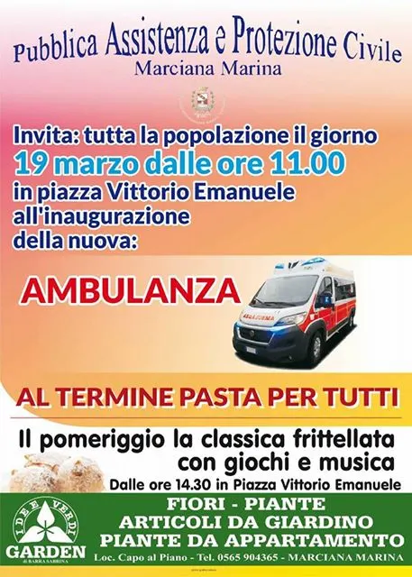 Inaugurazione nuova ambulanza e frittellata San Giuseppe