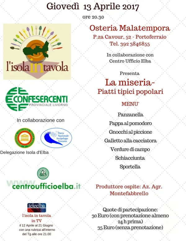 La miseria - Piatti tipici popolari