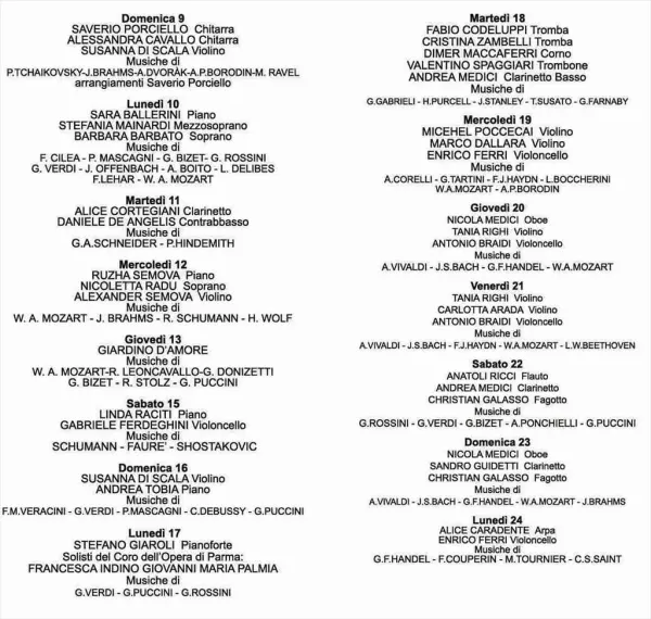 Matinée , tutte le mattine dal 9 al 24 luglio a Capoliveri.