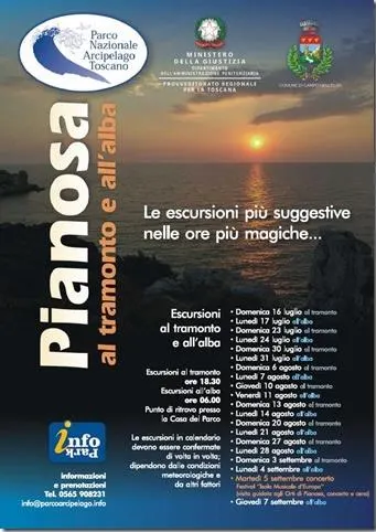 Pianosa al tramonto e all'alba