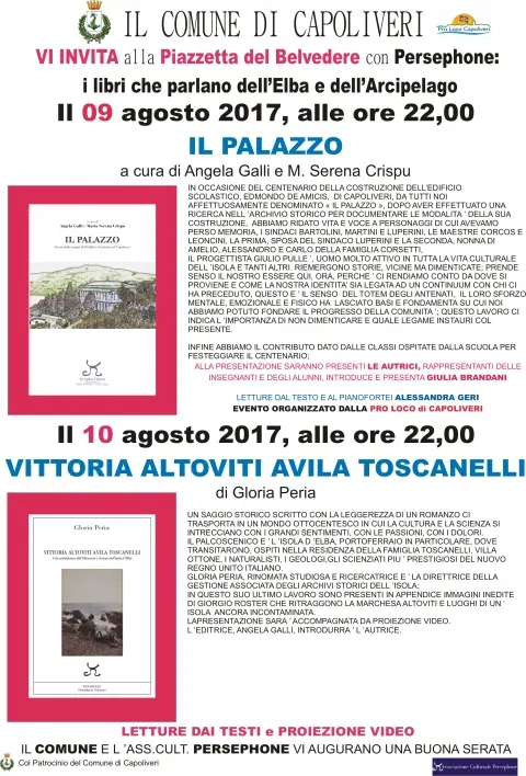 Al Belvedere con Persephone, i libri che parlano dell’Elba e dell’Arcipelago