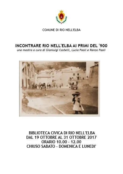 Incontrare Rio nell'Elba ai primi del Novecento