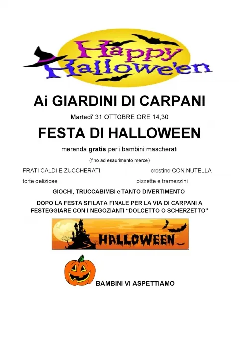 Happy Halloween ai giardini di Carpani