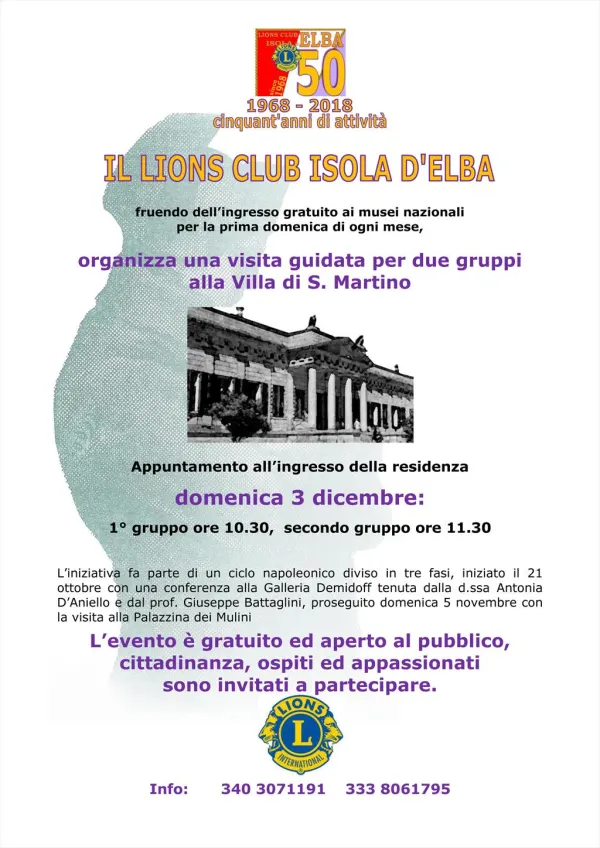 VISITA GRATUITA CON GUIDA ALLA VILLA DI S. MARTINO